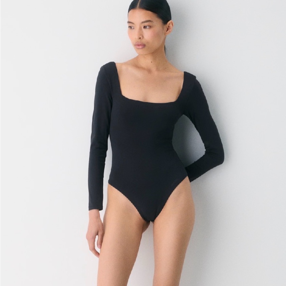 Aritzia Black Long Sleeve Bodysuit